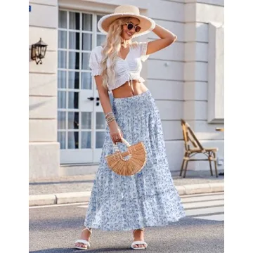 Zeagoo Women's Summer Boho Maxi Skirt - Stylish & Versatile