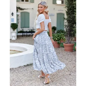 Zeagoo Women's Summer Boho Maxi Skirt - Stylish & Versatile