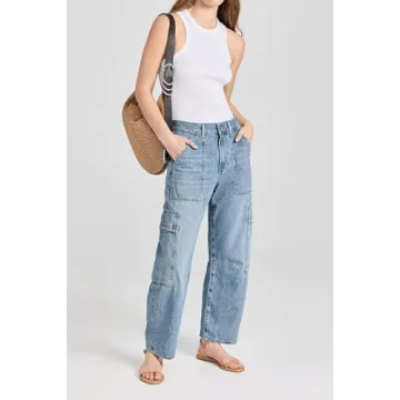 Trendy PLNOTME Womens Cargo Barrel Jeans for Comfort and Style
