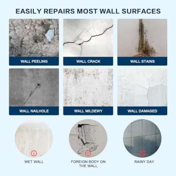 Drywall Repair Kit with Scraper, 2 Pack Spackle Wall Repair, Wall Mending Agent Easy to Fill The Hol...