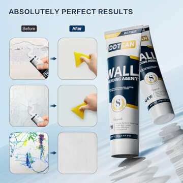 Drywall Repair Kit with Scraper, 2 Pack Spackle Wall Repair, Wall Mending Agent Easy to Fill The Holes for Home Wall, Plaster Dent Repair, Tools for Men Women, Wall Surface Hole Fill Quick