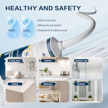 Drywall Repair Kit with Scraper, 2 Pack Spackle Wall Repair, Wall Mending Agent Easy to Fill The Holes for Home Wall, Plaster Dent Repair, Tools for Men Women, Wall Surface Hole Fill Quick