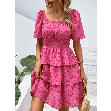 PRETTYGARDEN Floral Short Dress for Summer Elegance