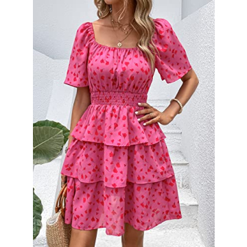 PRETTYGARDEN Floral Short Dress for Summer Elegance
