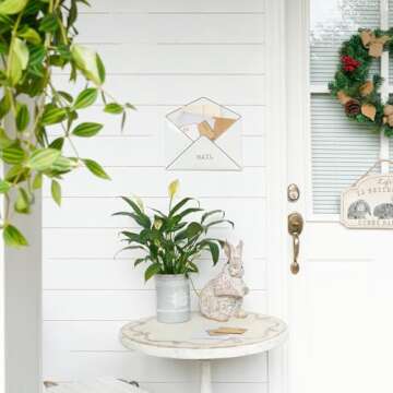 SOFFEE DESIGN Wall Mount Metal Mail Holder Envelope Shape Mail Organizer for Storage Postcard, Mail,...