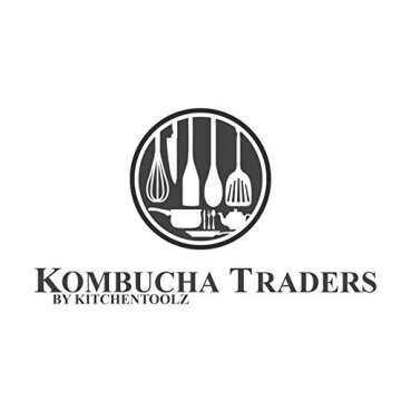 1 Gallon Kombucha Starter Kit - with SCOBY, Sugar, Tea, Glass Jar, Ph Strips and thermometer (Deluxe Kit)