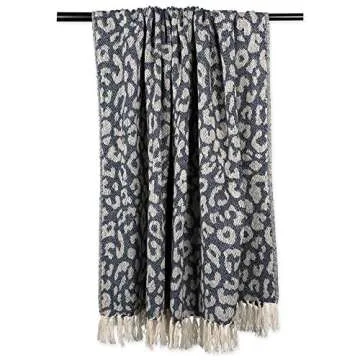 DII Bold Eclectic Leopard Woven Throw Soft & Stylish