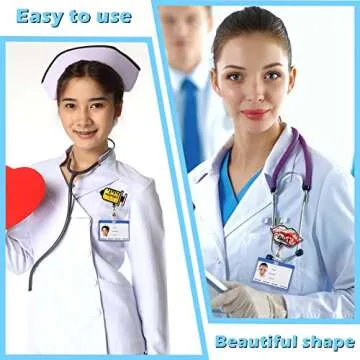 4 Nurse Retractable Badge Reels - Glitter ID Holders
