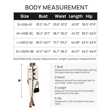 ZESICA Women's Color Block Midi Sweater Dress - Fall 2024