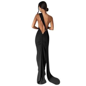 Elegant Women's Sexy One Shoulder Backless Maxi Dress