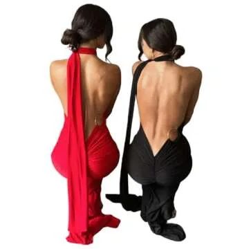 Stylish Women's One-Shoulder Backless Maxi Dress
