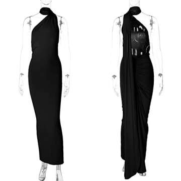 Stylish Women's One-Shoulder Backless Maxi Dress