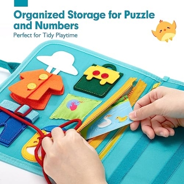 Hahaland Busy Board for Toddlers Learning Activities