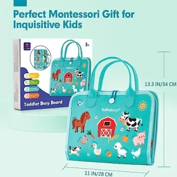 Hahaland Busy Board for Toddlers Learning Activities