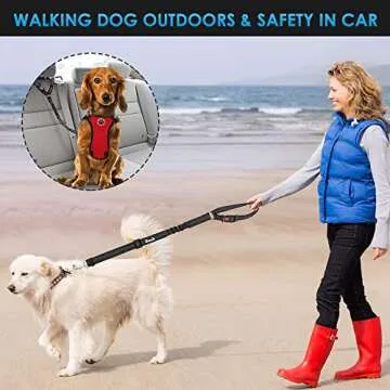SlowTon Dog Seat Belt: Adjustable & Reflective Safety Tether