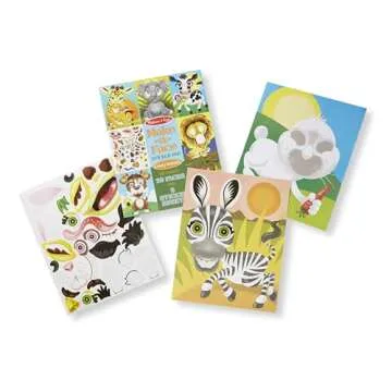 Melissa & Doug Make-a-Face Sticker Pad - Crazy Animals, 20 Faces, 5 Sticker Sheets