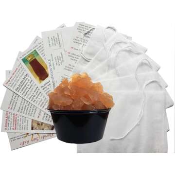 SIX Brewing Bags Plus Large Portion Cup with 33% MORE Live Florida Sun Kefir Natural Water Kefir Gra...