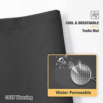 Veehoo Chew Proof Elevated Dog Bed - Cooling Raised Pet Cot - Silver Aluminum Frame and Durable Textilene Mesh Fabric, Unique Designed No-Slip Feet for Indoor or Outdoor Use, Black, X-Large, CWC2003