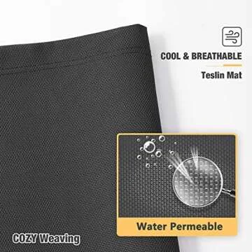 Veehoo Chew Proof Elevated Dog Bed - Cooling Raised Pet Cot - Silver Aluminum Frame and Durable Textilene Mesh Fabric, Unique Designed No-Slip Feet for Indoor or Outdoor Use, Black, X-Large, CWC2003