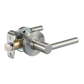 Amazon Basics Contemporary Madison Door Lever - Elegant Satin Nickel Finish for Effortless Use