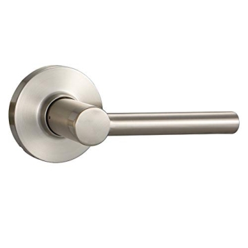 Amazon Basics Contemporary Madison Door Lever Passage Satin Nickel