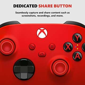 Xbox Core Wireless Gaming Controller – Pulse Red Series X|S, One, Windows PC, Android, and iOS