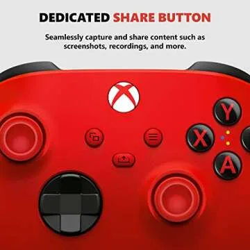 Xbox Core Wireless Gaming Controller – Pulse Red Series X|S, One, Windows PC, Android, and iOS