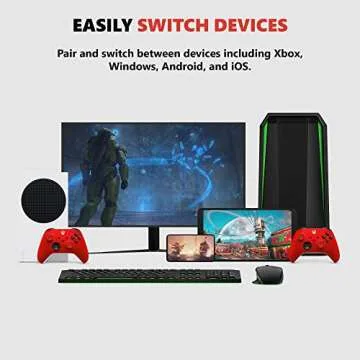 Xbox Core Wireless Gaming Controller – Pulse Red Series X|S, One, Windows PC, Android, and iOS