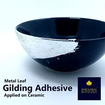 Barnabas Blattgold: Gold Leaf Gilding Adhesive 60ml - Gilding Adhesive for Gold Foil Sheets, Gold Leaf Sheets for Art, Gold Leaf Plating