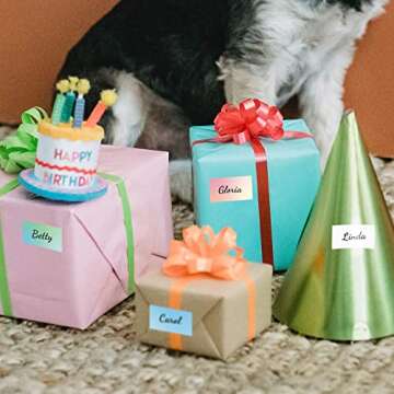 Yeachlaing 1.25×2.25 Inch Pink Direct Thermal Sticker Labels,Self-Adhesive Perforated Barcode Address Labels,700 Labels Per Roll