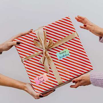 Yeachlaing 1.25×2.25 Inch Pink Direct Thermal Sticker Labels,Self-Adhesive Perforated Barcode Address Labels,700 Labels Per Roll