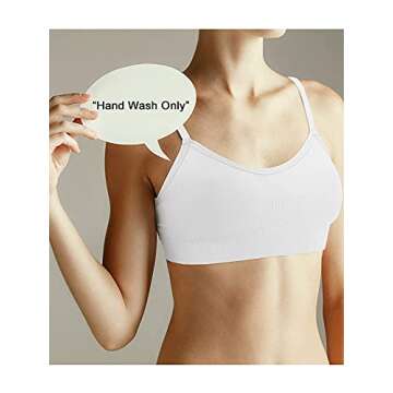 Geyoga 4 Pieces Neck Bralettes Wireless Cami Bra Tank Top Sports Bra for Women Girls(Small,Black, Green, Dark Grey, Pink)