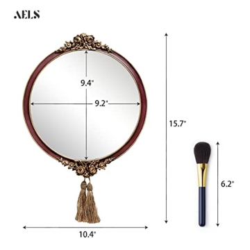 AELS Vintage Wall Mirror - Elegant Gold Decor for Home