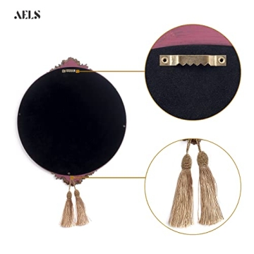 AELS Vintage Wall Mirror - Elegant Gold Decor for Home