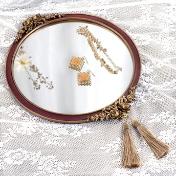 AELS Vintage Wall Mirror - Elegant Gold Decor for Home