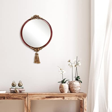 AELS Vintage Wall Mirror - Elegant Gold Decor for Home