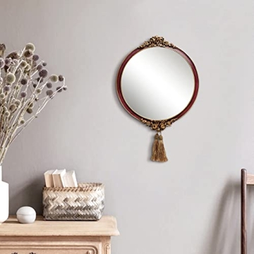 AELS Vintage Wall Mirror - Elegant Gold Decor for Home