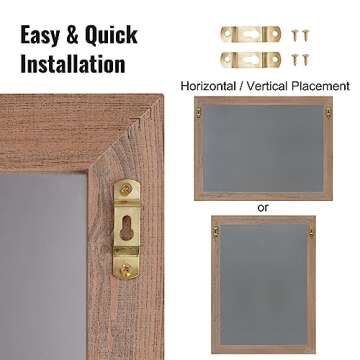 VEVOR Magnetic Chalk Board, Hanging Message Signs with Chalks & Eraser, Vintage Wooden Chalkboard Sign, Rustic Brown Framed Calendar and Bulletin Combo Boards, 18"x24", Kitchen, Home Decor, Wedding