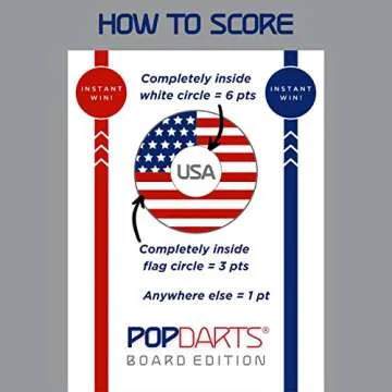 Popdarts USA Board Edition Set - Backyard, Indoor and Outdoor Game for All Ages - Great Cornhole Alternative - Includes 2 All-Weather Boards, Original Set, Travel Case, and Score Keeper