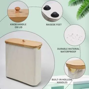 Bangleo Elegant Toilet Paper Storage Basket 30L