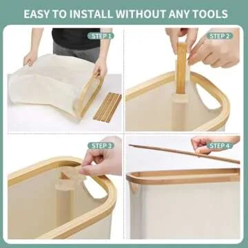 Bangleo Elegant Toilet Paper Storage Basket 30L