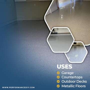 Epoxy Floor Kit - Epoxy-Coat Good Full Kit (Dark Gray Base) with Gray Blend Flakes up to 500 sq. ft. at 9.7 mils - for Garage Floors, Basement Floors, Concrete, and More
