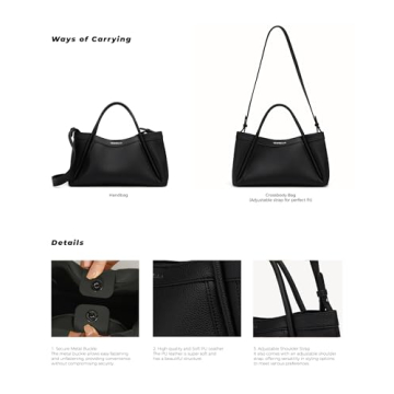 NEWBELLA Kelly Vegan Leather Tote Bag for Women