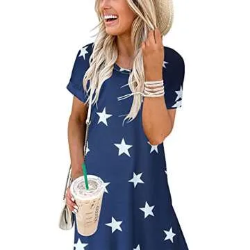 ANRABESS Women's Summer Casual Loose Short Sleeve Long T Shirt Dress Split Maxi Beach Sundress Travel Vacation Outfits Floral Print X-Large