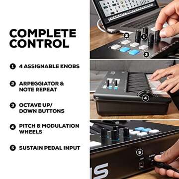 Alesis V49 MKII MIDI Keyboard with 49 Velocity Sensitive Keys