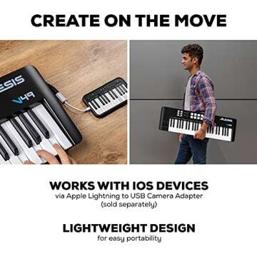 Alesis V49 MKII MIDI Keyboard with 49 Velocity Sensitive Keys