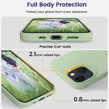 OTOFLY Designed for Pixel 8 Case, Silicone Shockproof Slim Thin Phone Case for Google Pixel 8 6.17 inch Pale green1