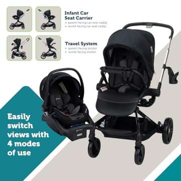 Safety 1ˢᵗ® Turn and Go™ 360° Rotating Modular Travel System, Shade