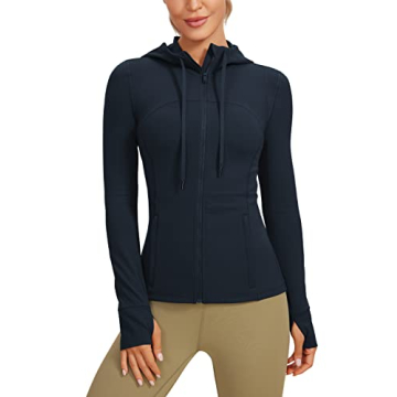 CRZ YOGA Butterluxe Women's Hooded Workout Jacket - Stylish, Comfortable, and Functional for All Occ...