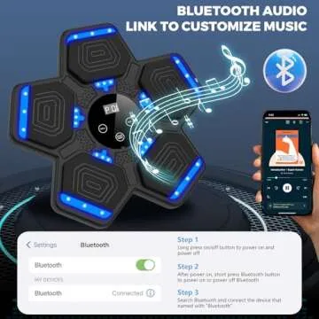 LOLBOX 2025 Music Boxing Machine for Kids, Smart Bluetooth Boxing Machine with Boxing Gloves Wall Mo...